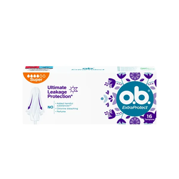 Higieniniai tamponai O.B. EXTRA PROTECT SUPER, 16 vnt., 16 vnt.
