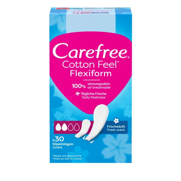 Higieniniai įklotai CAREFREE COTTON FLEXIFORM FRESH, 30 vnt.