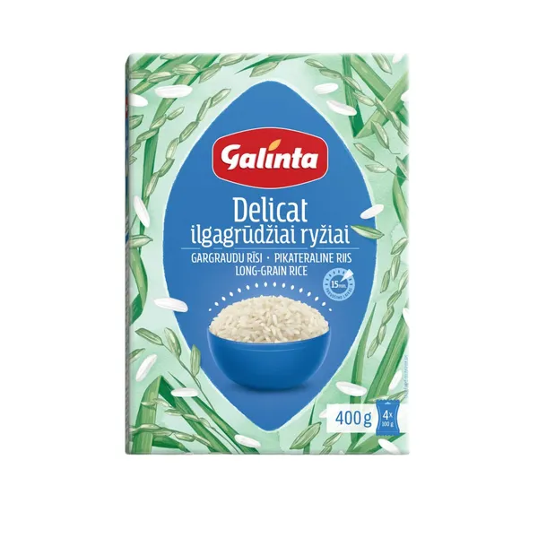 Ilgagrūdžiai ryžiai GALINTA DELICAT, 4 x 100 g