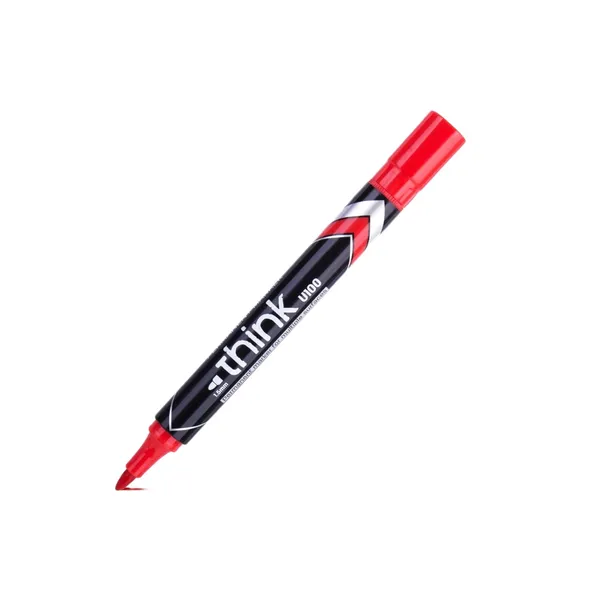 Ilgalaikis žymeklis DELI U100, 1,5 mm, raudonas