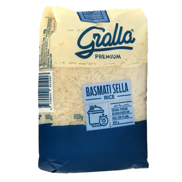 Ilgragrūdžiai BASMATI SELLA ryžiai GRALLA, 800 g