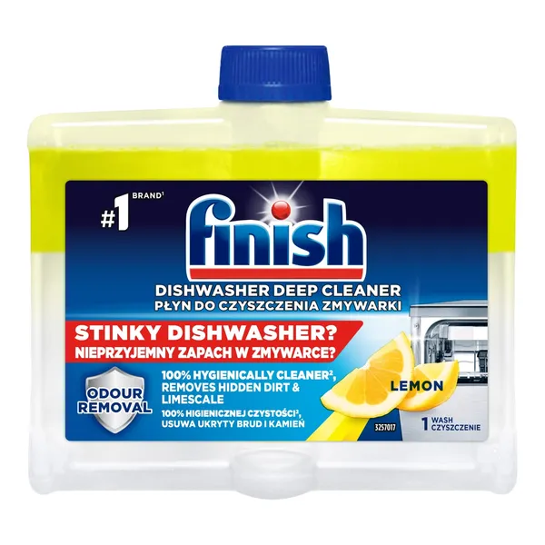 Indaplovių nuosėdų valiklis FINISH DISHWASHER CLEANER LEMON, 250 ml