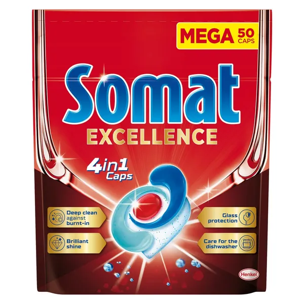 Indaplovės tabletės SOMAT EXELLENCE 4IN1, 50 vnt