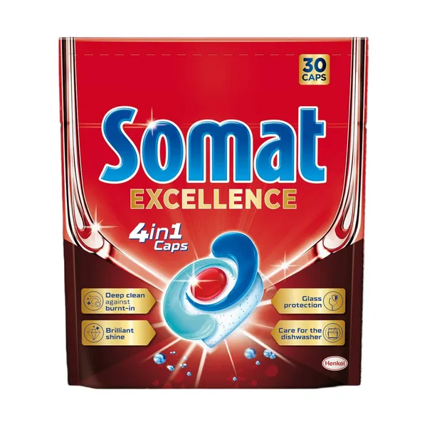 Indaplovių kapsulės "SOMAT Excellence 4in1" 30 vnt.