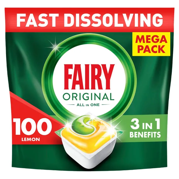 Indų plovimo kapsulės FAIRY AIN1 LEMON, 100 vnt