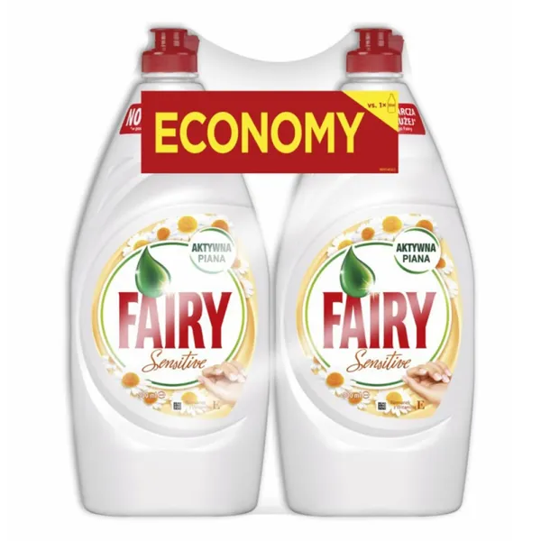 Indų ploviklis FAIRY SENSITIVE CHAMOMILE & VITAMINE E, 2 x 900 ml