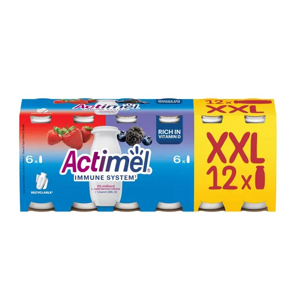 Įvairių skonių jogurtinis gėrimas ACTIMEL, 1,5 % rieb., 12 x 100 g