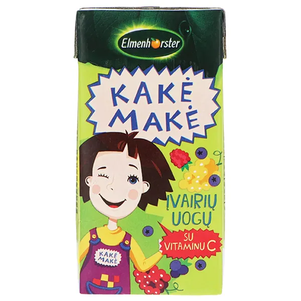 Įvairių uogų sulčių gėrimas KAKĖ MAKĖ, 20 %, 200 ml