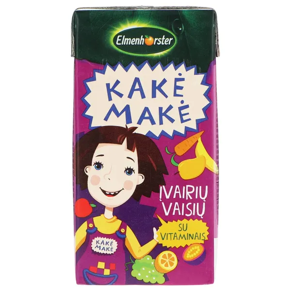 Įvairių vaisių sulčių gėrimas KAKĖ MAKĖ, 20 %, 200 ml