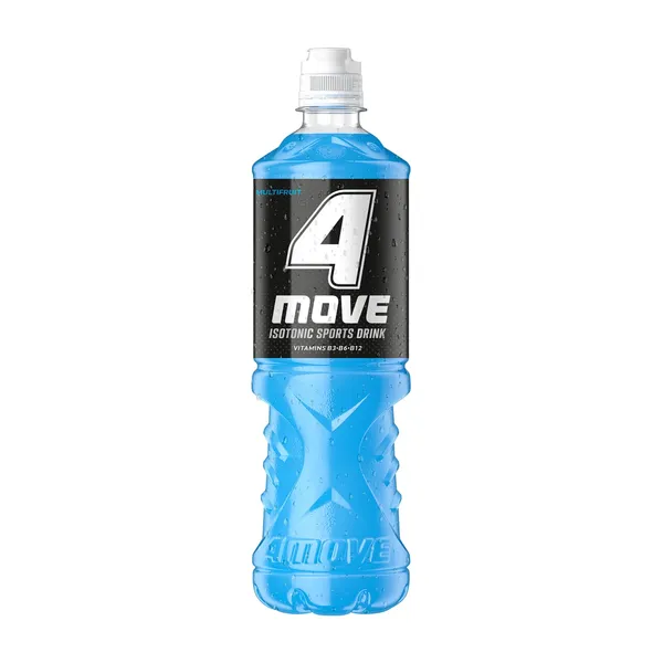 Izotoninis sportinis įvairių vaisių skonio gėrimas su saldikliais 4 MOVE, be cukraus, 0,75 l