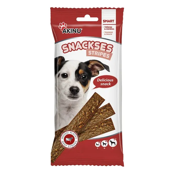Jautienos juostelės AKINU SNACKSES šunims, 12 vnt.