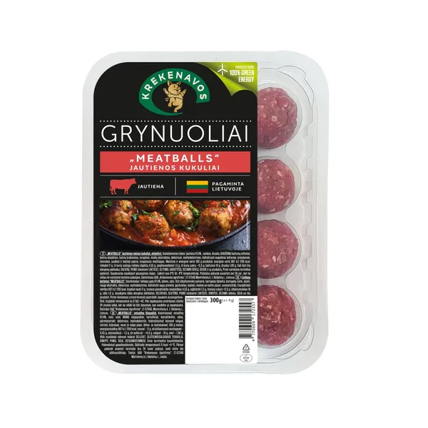 Jautienos mėsos kukuliai MEATBALLS GRYNUOLIAI, 300 g