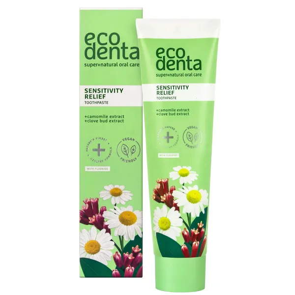 Jautrių dantų pasta su ramunėlėmis ECODENTA, 100 ml
