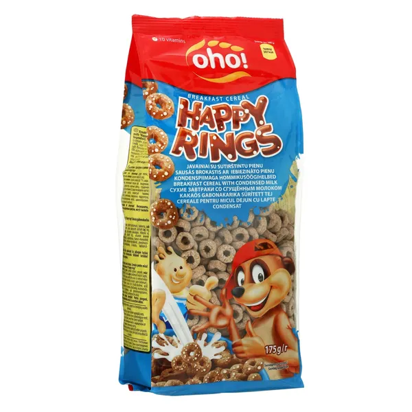 Javainiai su sutirštintu pienu OHO HAPPY RINGS, 175 g