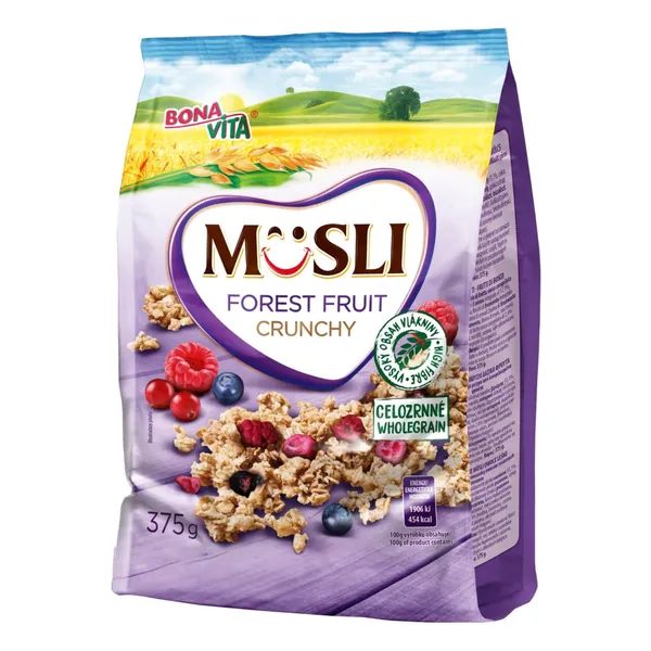 Kepinti javainiai su miško uogomis BONA VITA MUESLI, 375 g