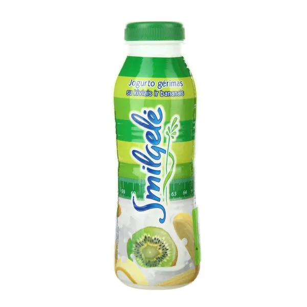 Jogurto gėrimas SMILGELĖ, su kiviais ir bananais, 0,45 l