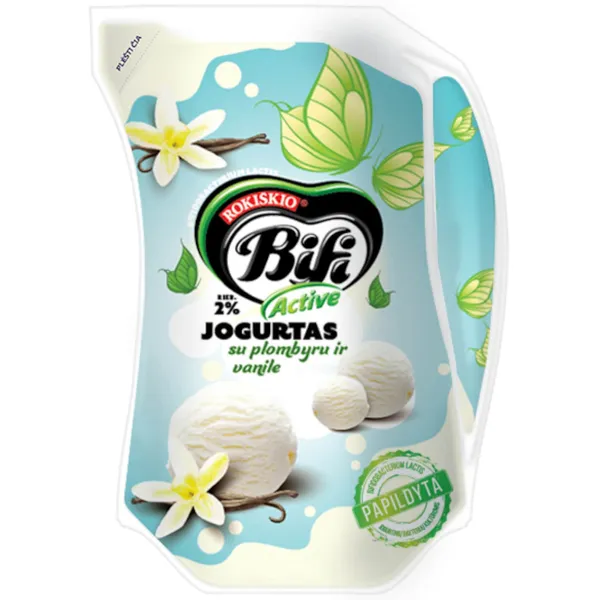 Jogurtas su plombyru ir vanile BIFI ACTIVE, 2 % rieb., 900 g