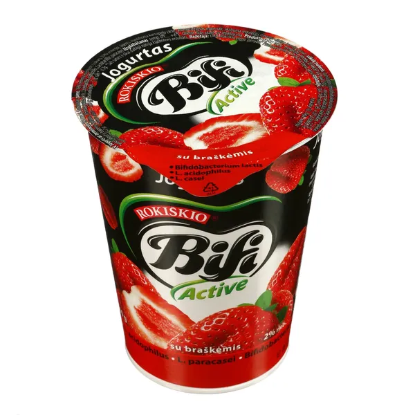 Jogurtas BIFI ACTIVE, su braškėmis, 2%, 360 g