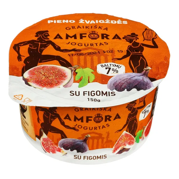 Graikiškas jogurtas su figomis GRAIKIŠKA AMFORA, 3,1 % rieb., 150 g
