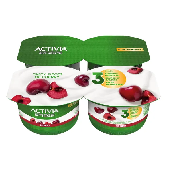 Jogurtas su vyšniomis ir bifido bakterijomis ACTIVIA ACTIREGULARIS, 2,6 % rieb., 480 g