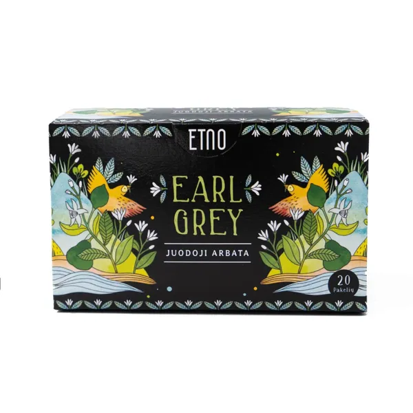 Juodoji arbata su bergamote ETNO EARL GREY, 40 g