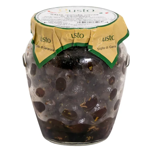 Džiovintos juodosios alyvuogės su prieskoniais GUSTO BELLA CONTADINA, 350 g