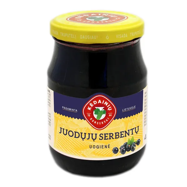 Juodųjų serbentų uogienė KĖDAINIŲ KONSERVAI, 430 g