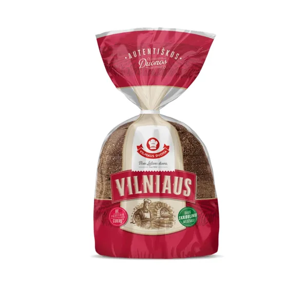 Juoda VILNIAUS duona be pridėtinio cukraus AUTENTIŠKOS, 430 g