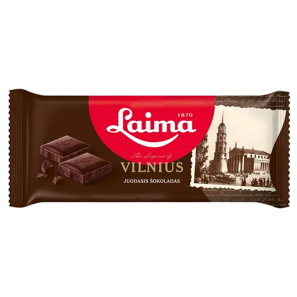Juodasis šokoladas LAIMA Vilnius, 90 g