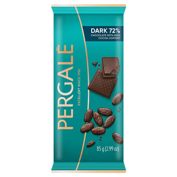 Juodasis šokoladas (72 %) PERGALĖ, 85 g