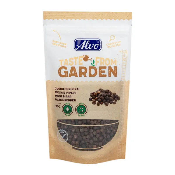 Juodieji pipirai ALVO TASTE FROM GARDEN, 70 g