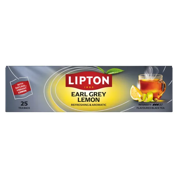 Juodoji arbata LIPTON EG LEMON, 25 vnt.