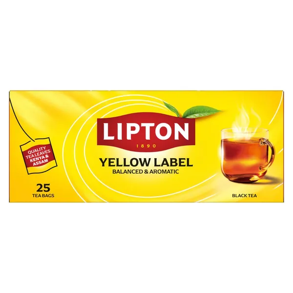 Juodoji arbata LIPTON YELLOW LABEL TEA, 25 vnt.