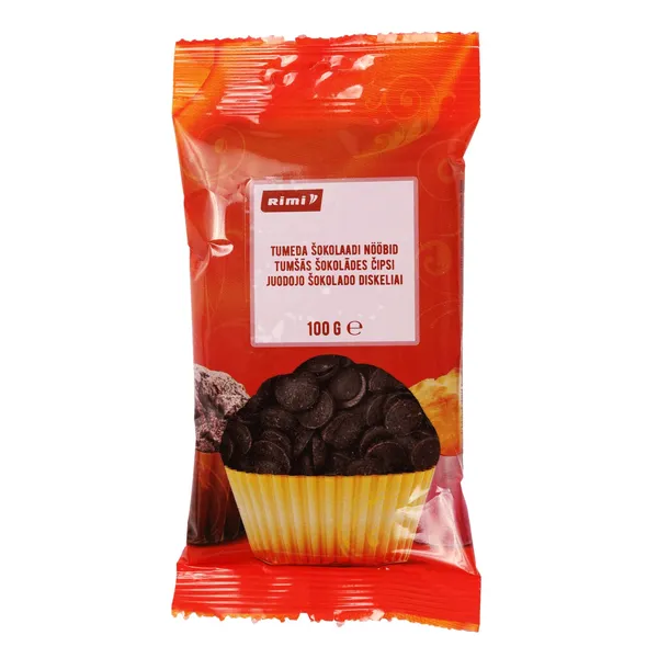 Juodojo šokolado diskeliai RIMI, 100 g