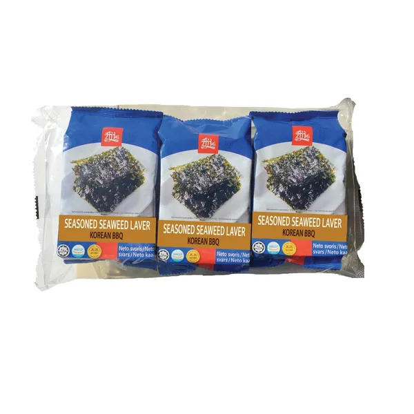 Jūržolės užkandis BBQ skonio AJI, 3 x 5 g