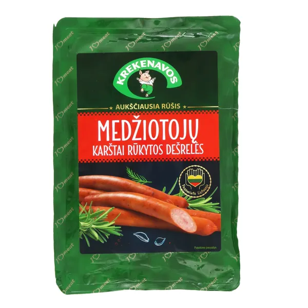 Karštai rūkytos medžiotojų dešrelės KREKENAVOS, a.r., 600 g
