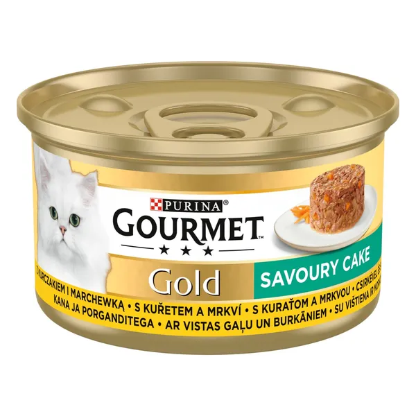 Kačių ėdalas su vištiena GOURMET GOLD, 85 g