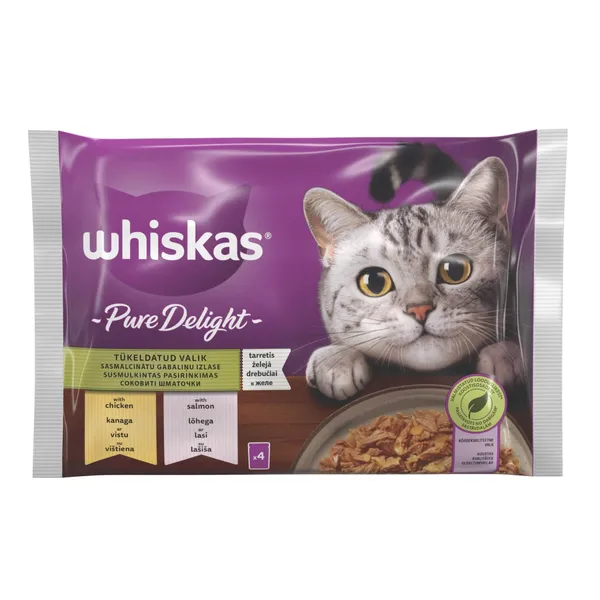 Kačių ėdalas WHISKAS MIXED CASSEROLE, 4 x 85 g