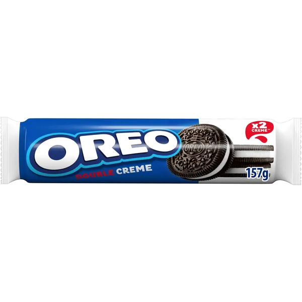 Kakaviniai sausainiai su vanilės skonio įdaru OREO DOUBLE, 157 g