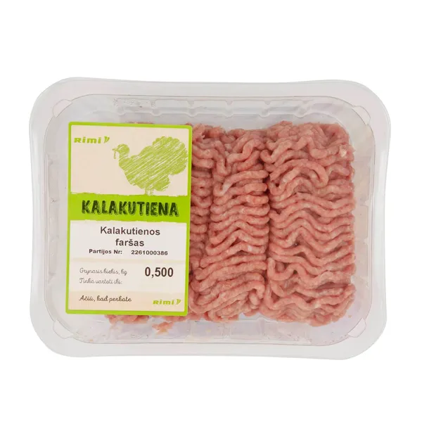 Kalakutienos faršas RIMI, 500 g