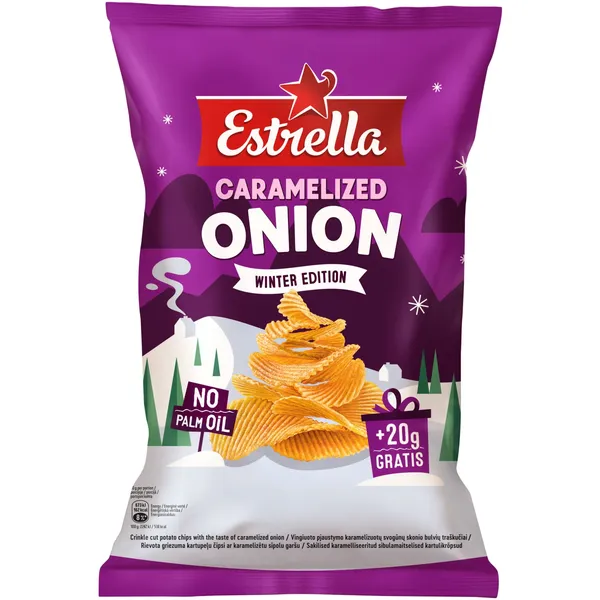 Kart. čipsi Estrella ar kar. sīpolu g. 200g