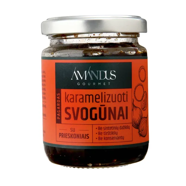 Karamelizuotų svogūnų pagardas su prieskoniais AMANDUS GOURMET, 170 g
