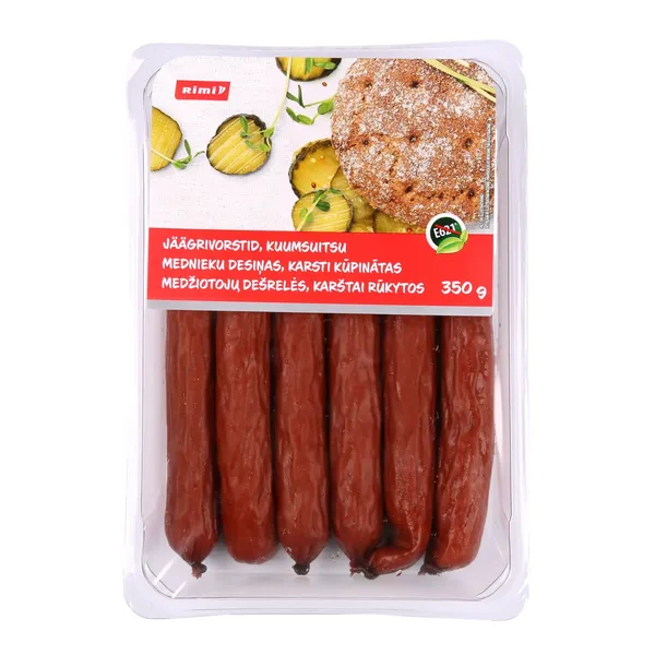 Karštai rūkytos MEEDŽIOTOJŲ dešrelės RIMI, 350 g