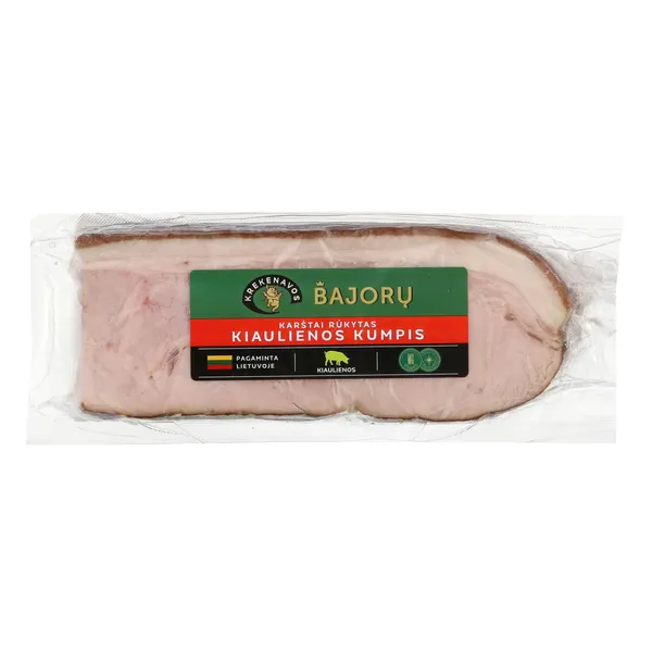 Karštai rūkytas kiaulienos kumpis vakuume BAJORŲ, a.r., 1 kg