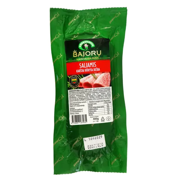 Karštai rūkytas BAJORŲ saliamis, vakuumuotas, a. r., 400 g