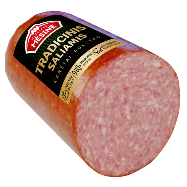 Karštai rūkytas TRADICINIS SALIAMIS, I r., 600 g