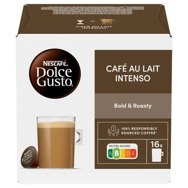 Kavos kapsulės NESCAFE DOLCE GUSTO CAFE AU LAIT INTENSO, 160 g