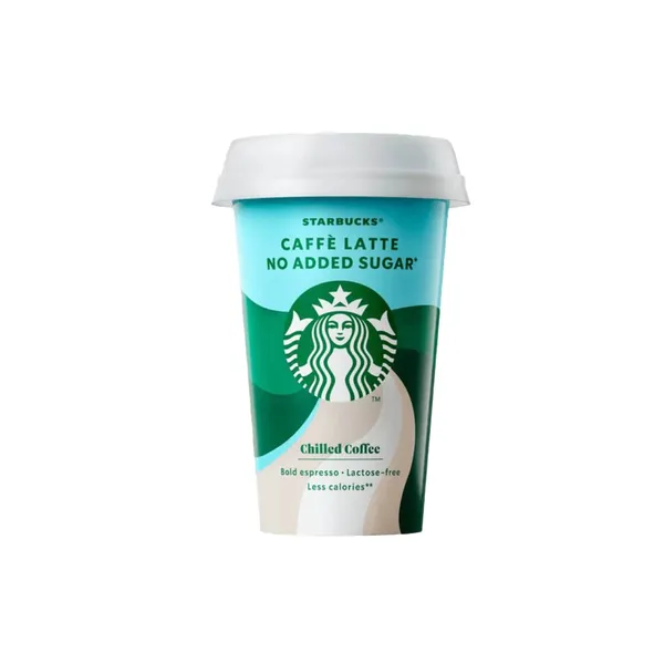 Kava STARBUCKS CAFFE LATTE, be pridėtinio cukraus su saldikliu, 220 ml