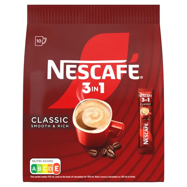 Šķīstošās kafijas dzēriens 3in1  NESCAFE Classic 10x16.5g