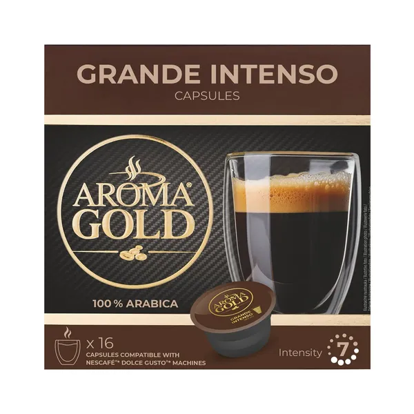 Kavos kapsulės AROMA GOLD GRANDE INTENSO, 128 g